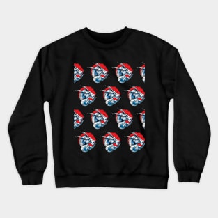 Asian dragon head pattern Crewneck Sweatshirt